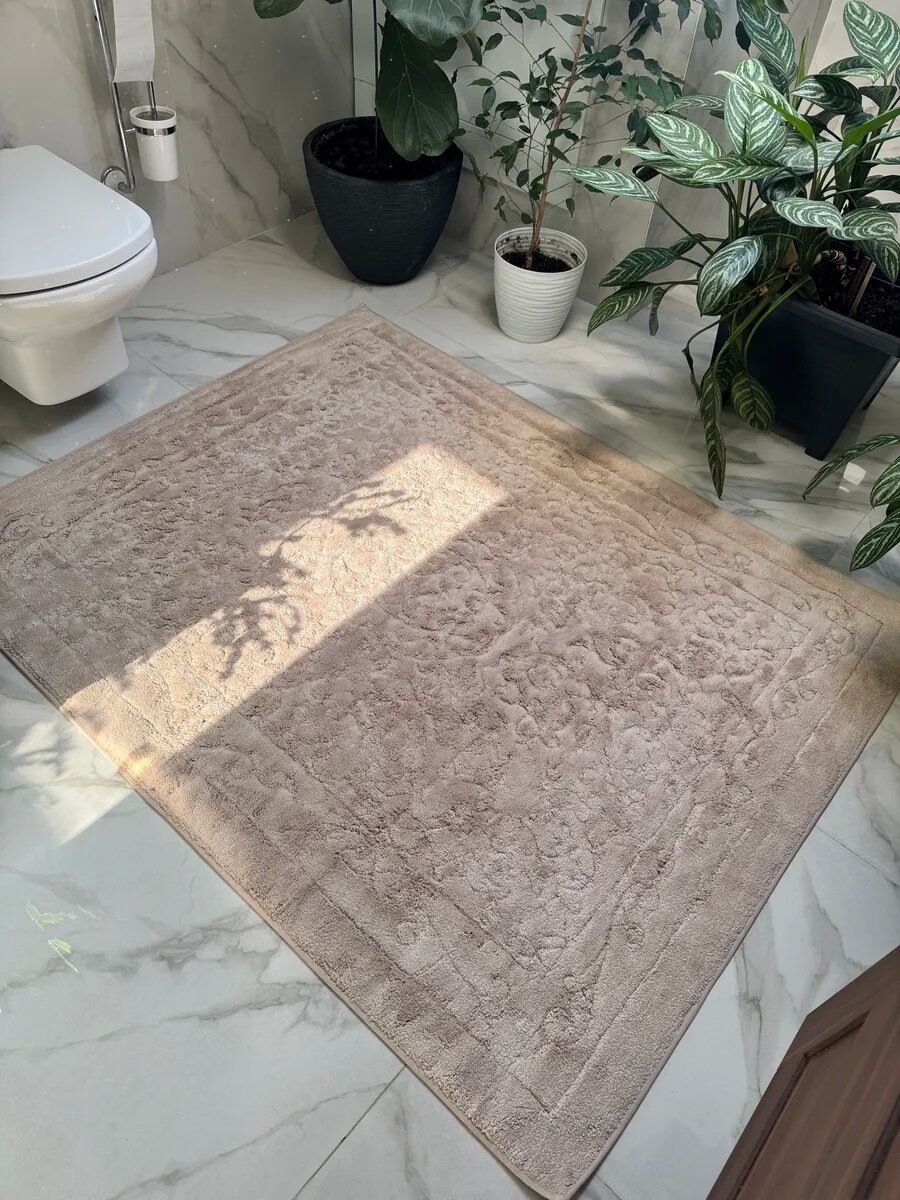 Коврик Natali's Carpets на пол для ванной и туалета большой 120х150 см Турция