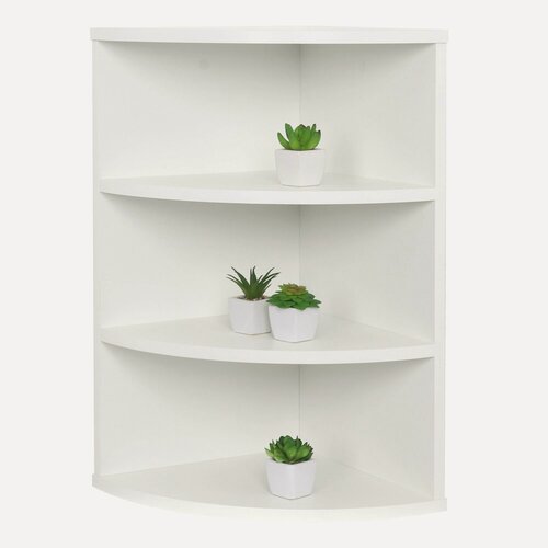 Изображение товара Полка угловая Сити-6, ЛДСП цвет белый, 60 x 33 x 33 см. открытая