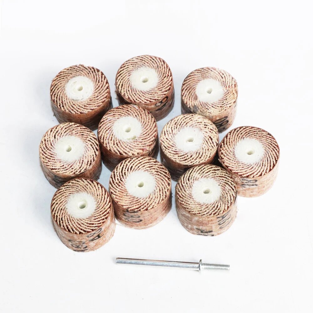 10 шт. для аксессуаров Dremel шлифовальный диск с откидной крышкой 80-400 Грит шлифовальные колеса с откидной щеткой шлифовальный вращающийся инструмент 10x10mm 400