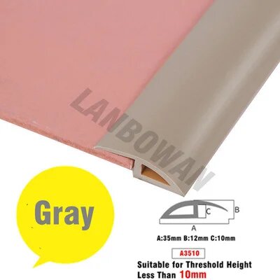 Самостоятельная защитная лента для ковров и пола ПВХ 1 м A3510-Gray 10mm 1M