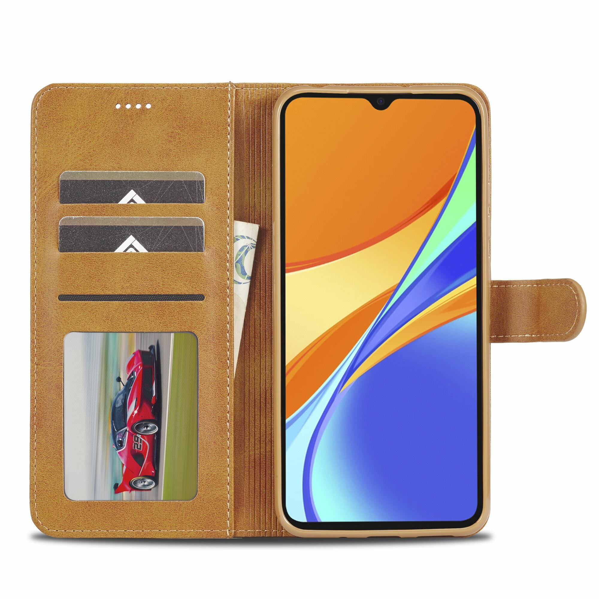 Изображение LCIMEEKE Кожаный книжка чехол для Xiaomi Redmi 10A/ 9C / Сяоми Редми 9С / Редми 10А с визитницей из экокожи