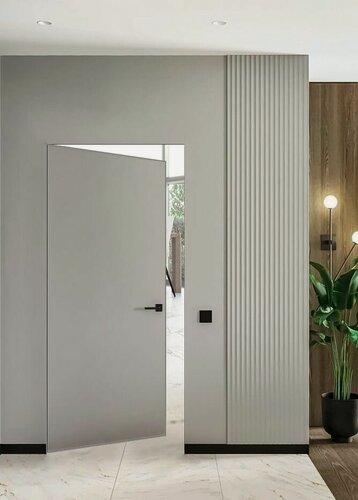 Изображение товара Скрытая межкомнатная дверь INVISIBLE REVERS Откр. от себя петли слева