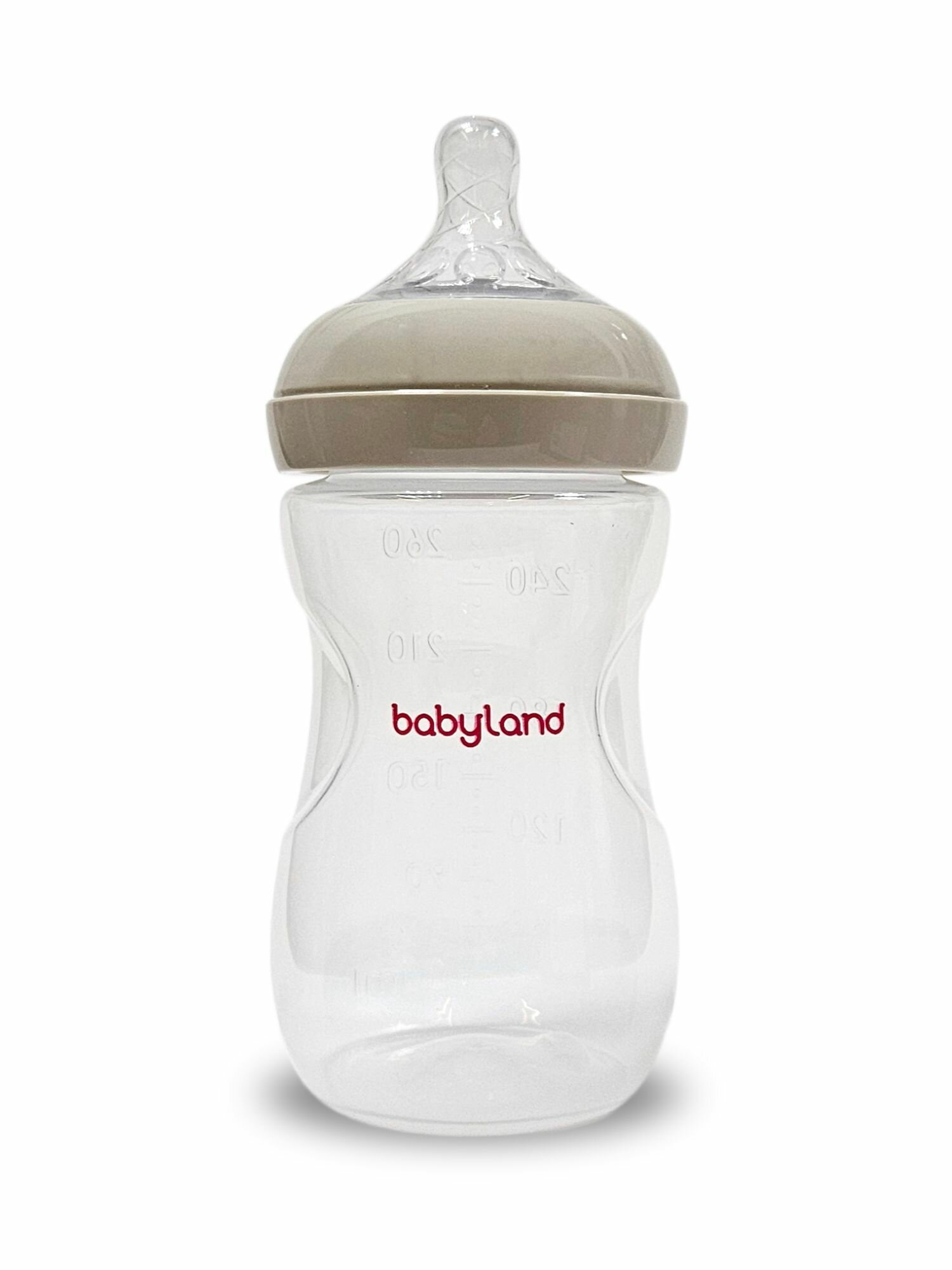 Бутылочка для кормления Baby Land 260мл широкая соска силикон 6-18мес