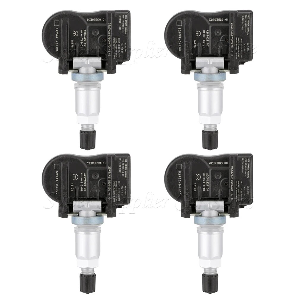 Для KIA Optima Sportage Sorento Genesis Ioniq 2017-2019 новый датчик контроля давления в шинах TPMS 52933-D4100 52933D4100 52933-D9100, 4PCS