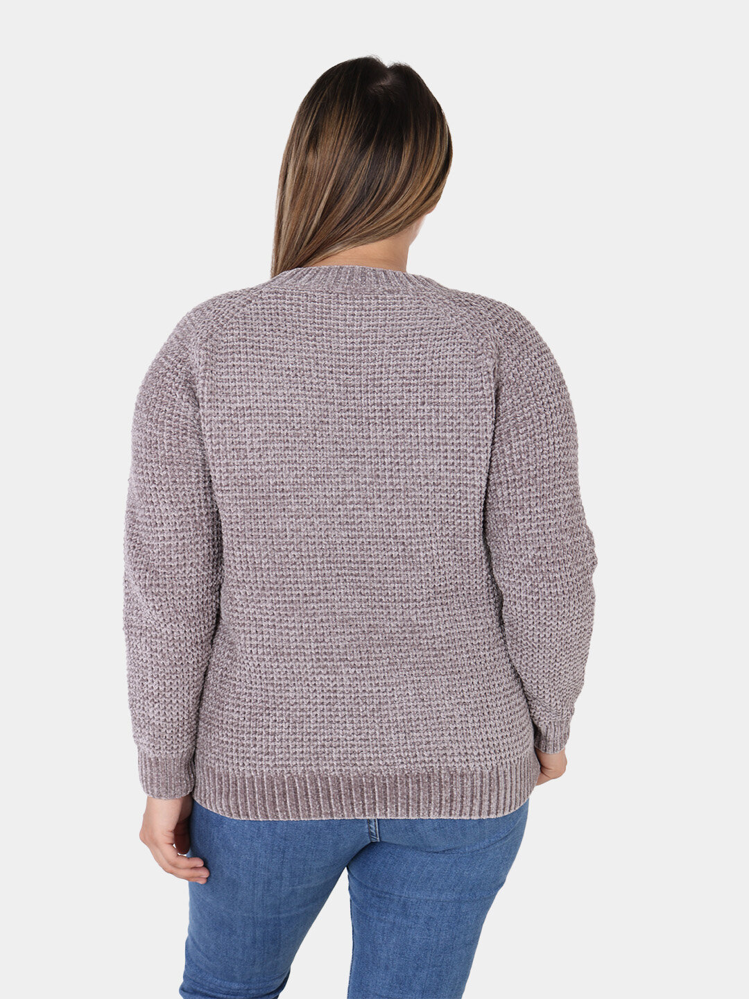 Джемпер , размер One Size, бежевый меланж — фото 1