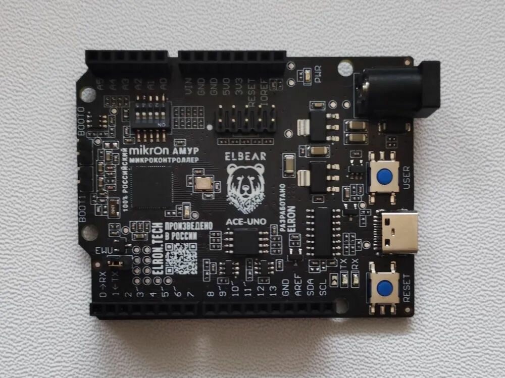 Плата ELBEAR ACE-UNO AC VER 8 Мб (MIK32 Амур), без программатора