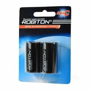 Адаптер для аккумуляторов и батареек АА->С, 2шт. - Adaptor-AA-C (ROBITON)