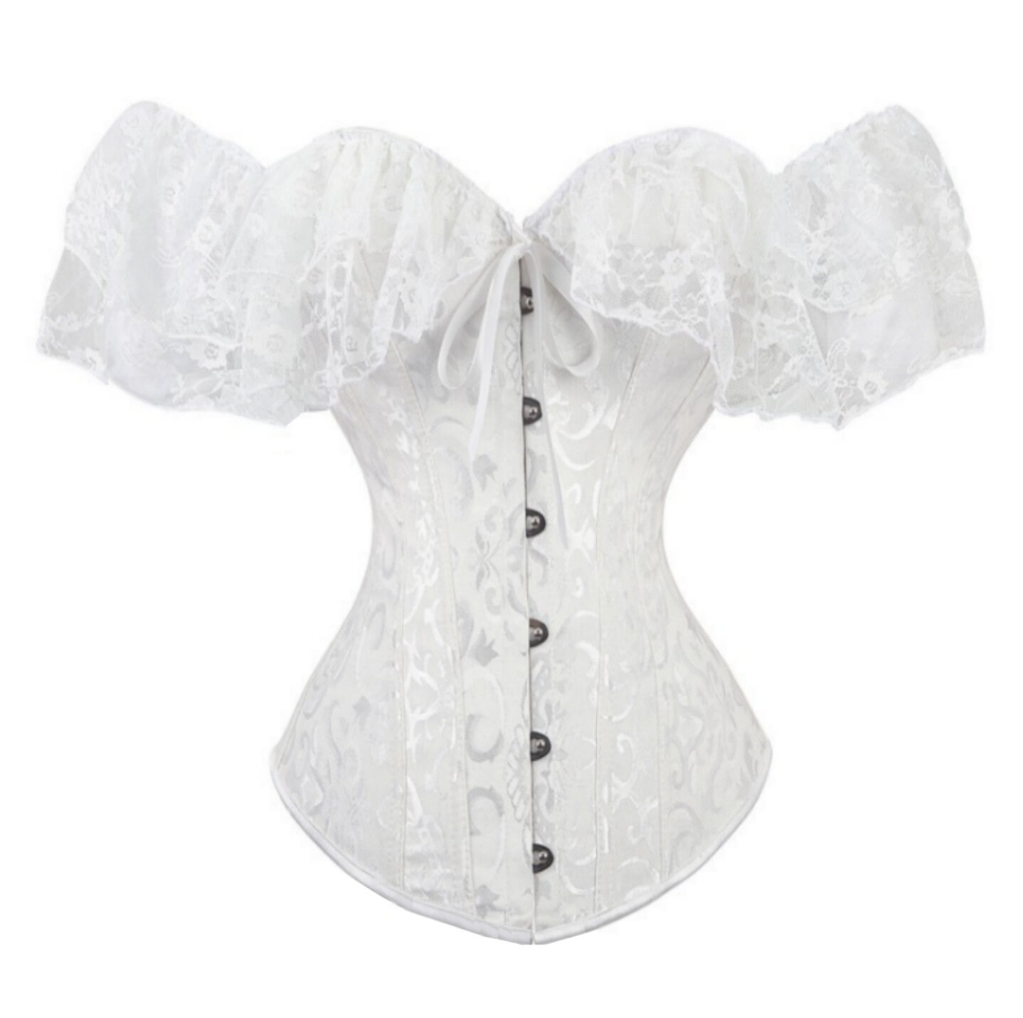 Корсет-шаль "Дворцовые платья", кружевной, 3XL, белый