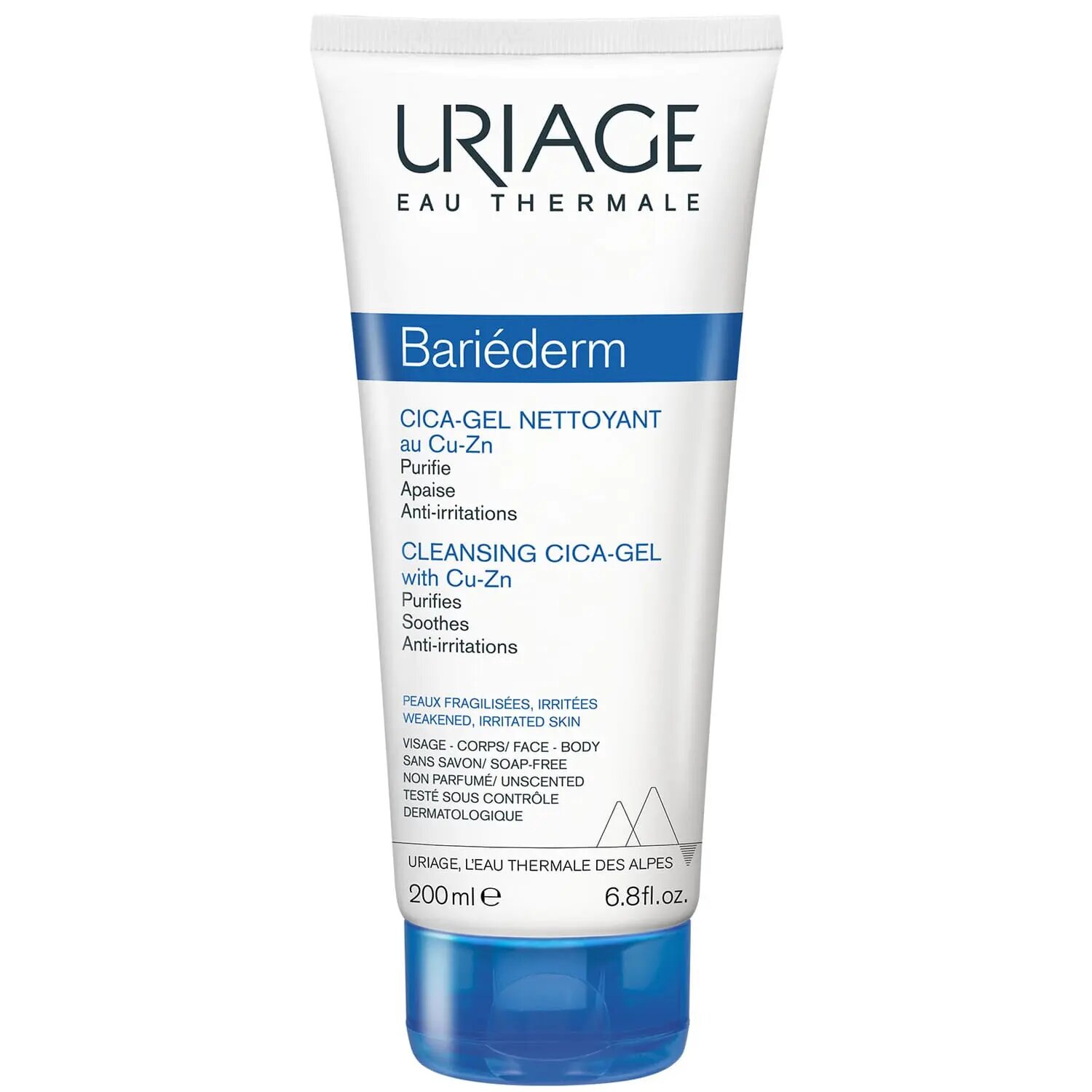 Uriage Bariederm барьедерм очищающий цика-гель С медью И цинком 200 мл