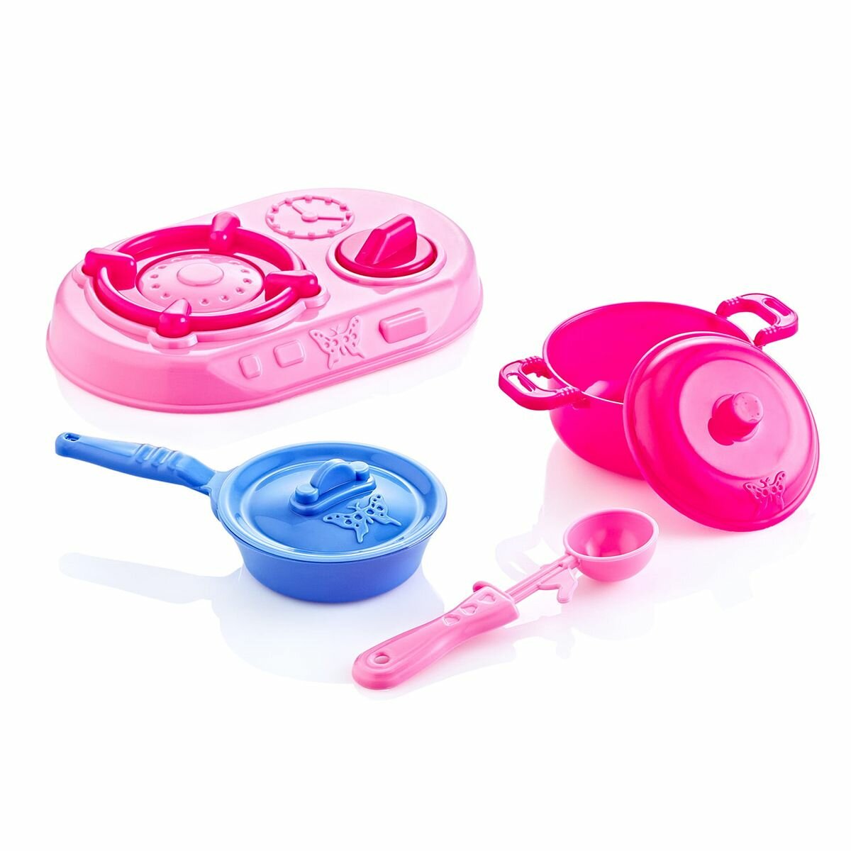 Набор посуды с плитой, 6 предметов — фото 1