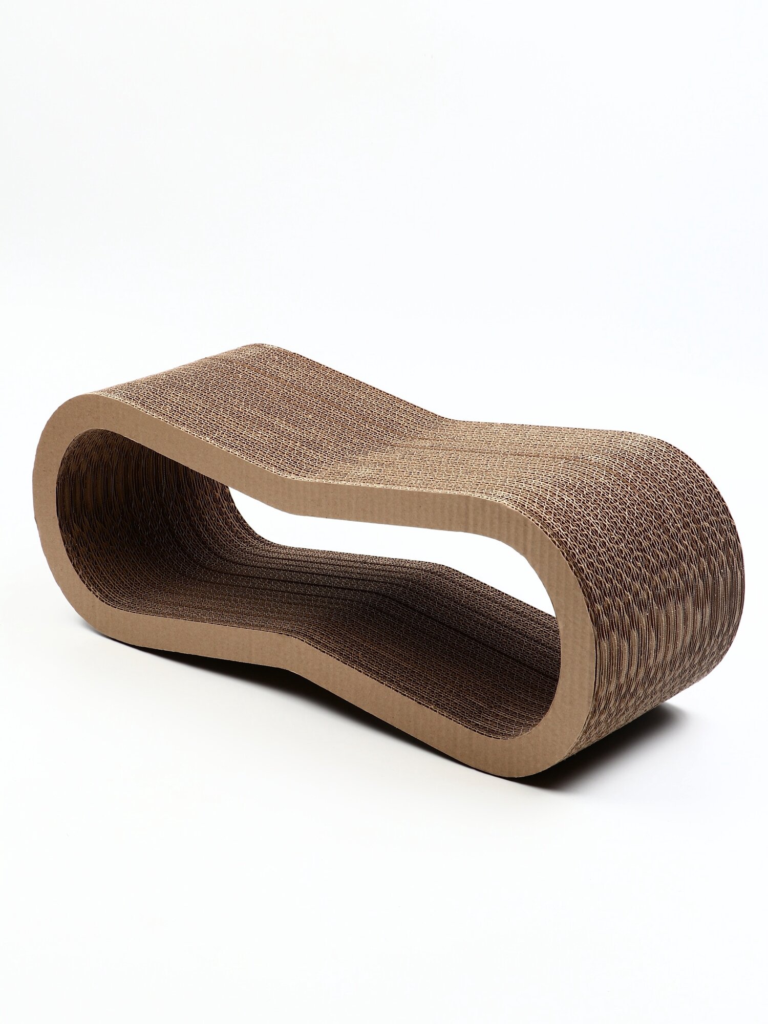 Когтеточка-лежанка картон "Зверьё Моё" восьмерка 59 х 21 х 22 см