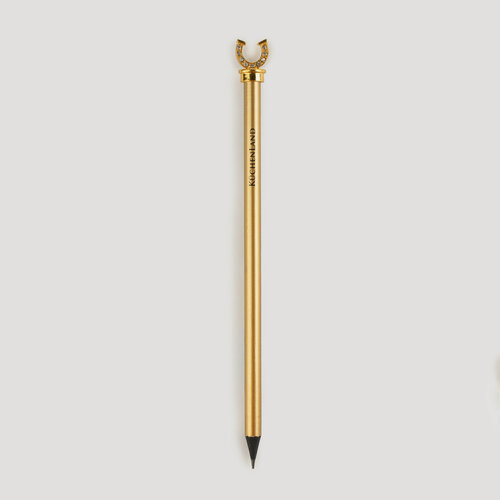 Изображение товара Карандаш, 18 см, чернографитный, с фигуркой, золотистый, Подкова, Draw figure