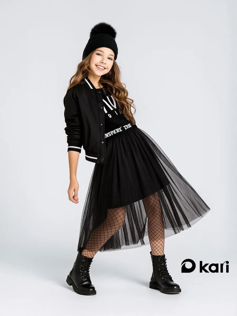 Юбка kari размер 8-9 черный