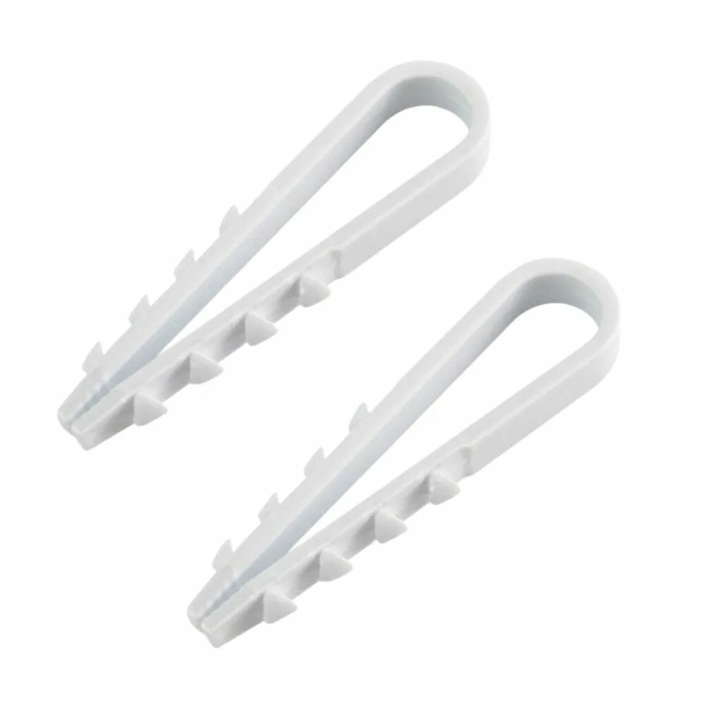 Дюбель- хомут для крепления кабеля 11 - 18 мм белый (нейлон) 100 шт.