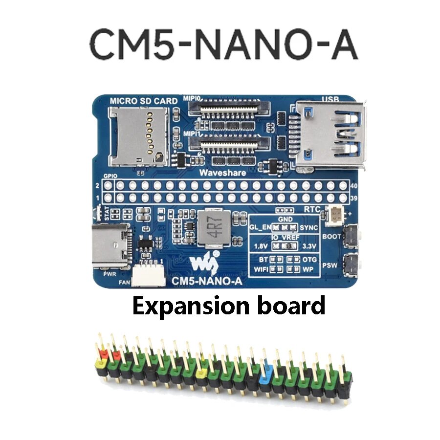 Плата ввода-вывода Raspberry Pi CM5 Mini Base NANO разработка для вычислительного модуля Waveshare CM5-NANO-A 5.
