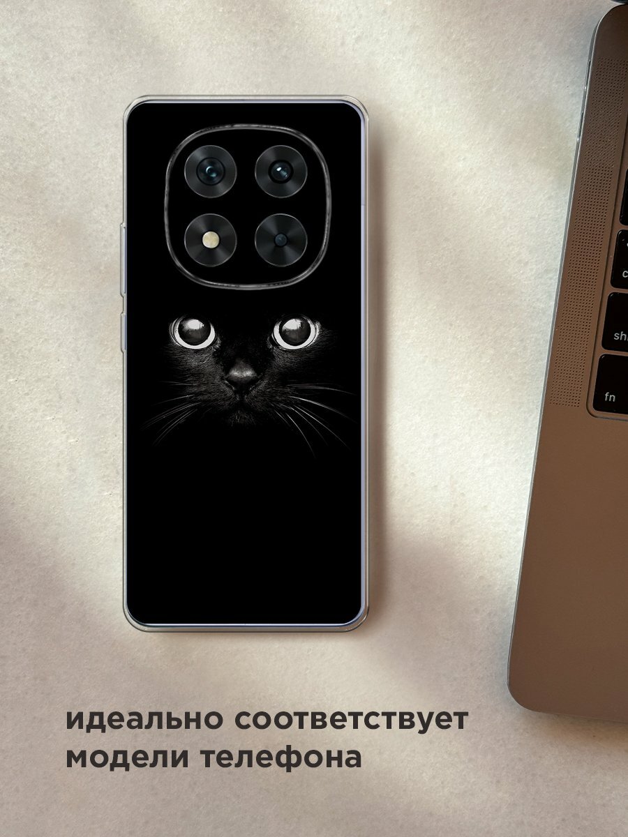 Чехол на Poco X7/Redmi Note 14 Pro 5G / Поко X7/Редми Нот 14 Про с принтом "Взгляд черной кошки" — фото 1