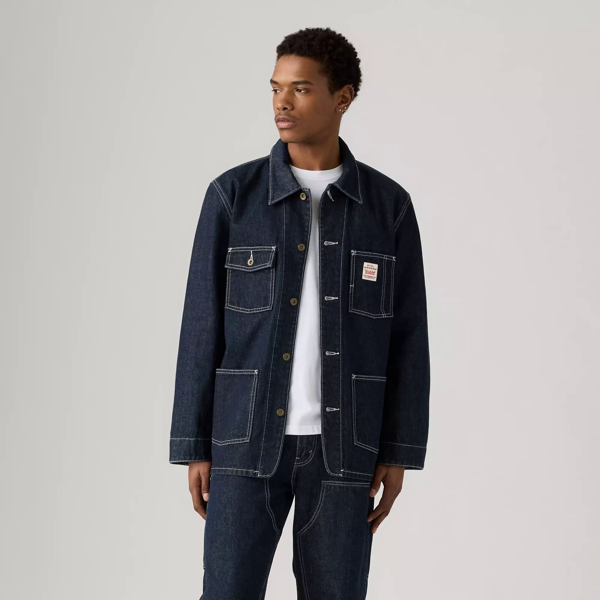 Куртка джинсовая Levi's, размер M, темно-синий — фото 1