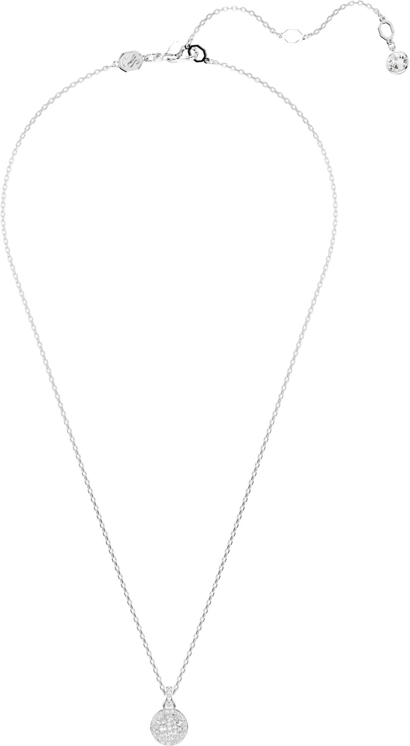 Колье SWAROVSKI, кристаллы Swarovski, длина 47 см, бесцветный, серебряный — фото 1