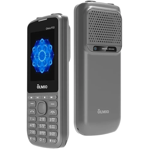 Телефон OLMIO P33, 2 SIM, серый
