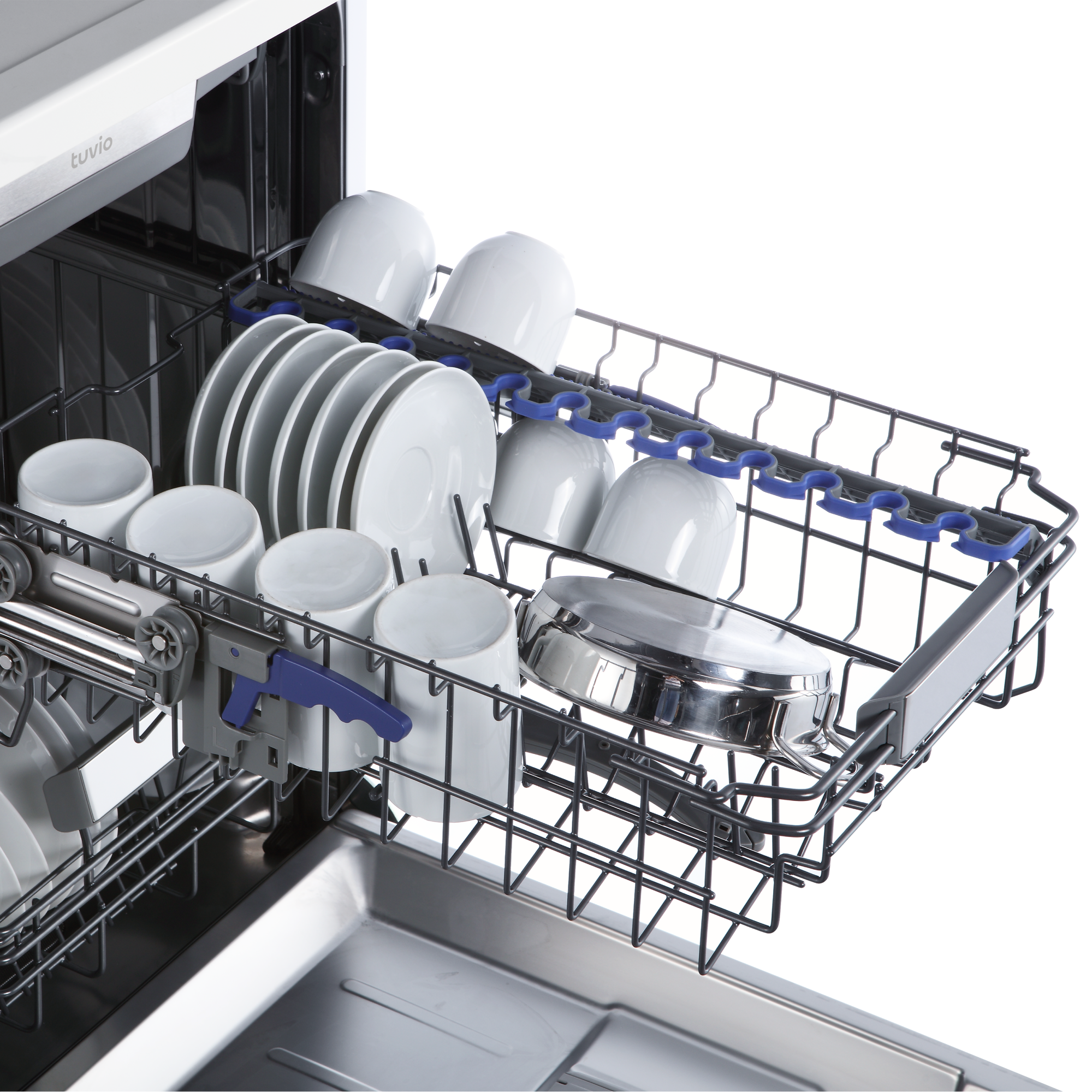 Посудомоечная машина с инвертором и автооткрыванием Tuvio DF43PT8WI1, белый - фотография № 9