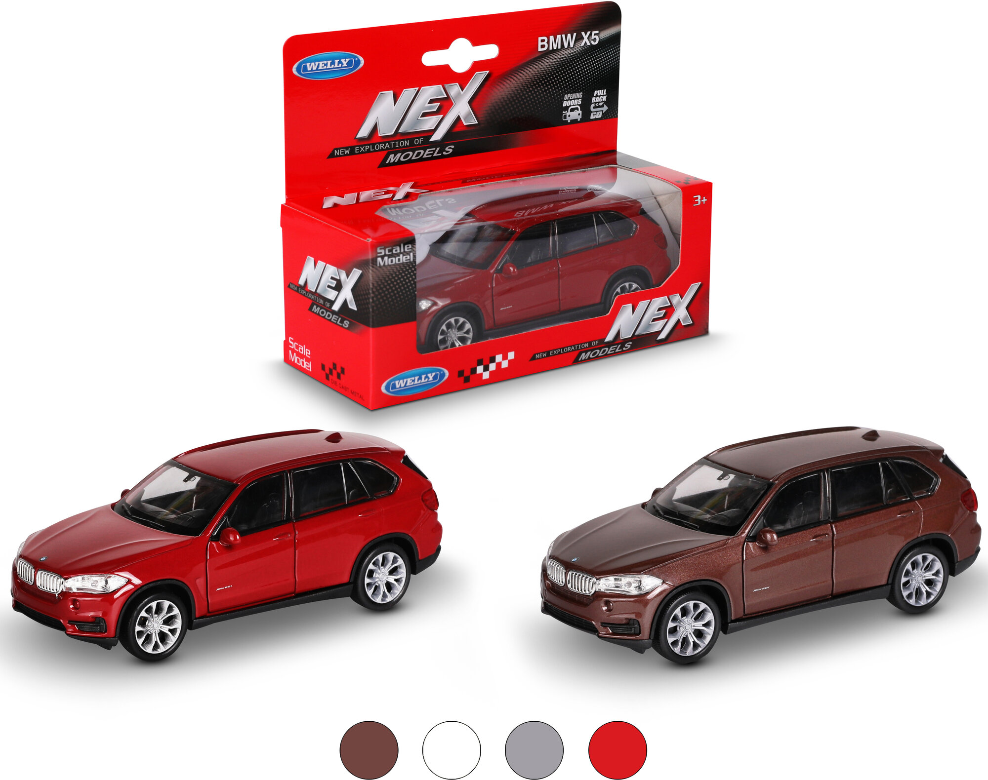 Машинка Welly BMW X5 F15 (43691) 1:34, 11 см, в ассортименте