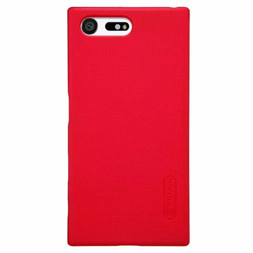 Накладка Nillkin Frosted Shield пластиковая для Sony Xperia X Compact Red (красная) + пленка накладка nillkin frosted shield пластиковая для sony xperia l2 red красная