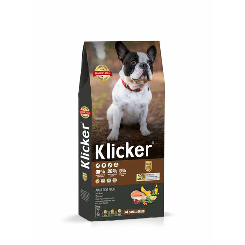 Klicker Mini Small Adult Dog Breed Salmon сухой корм для взрослых собак мелких пород с лососем - 1 кг