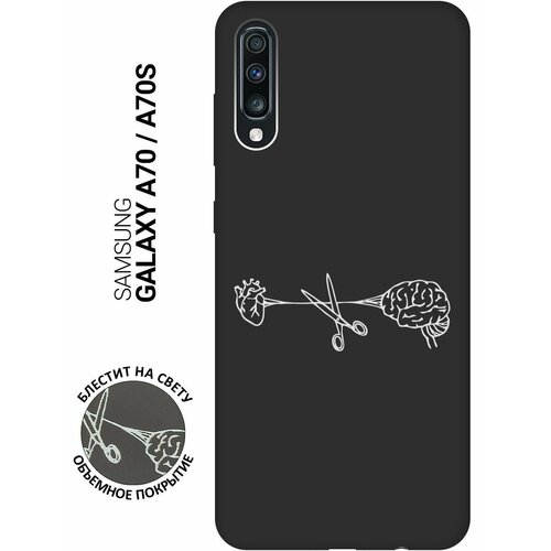 Матовый Soft Touch силиконовый чехол на Samsung Galaxy A70, A70s, Самсунг А70, А70с с 3D принтом Cut It W черный матовый soft touch силиконовый чехол на samsung galaxy a70 a70s самсунг а70 а70с с 3d принтом lovers hands w черный