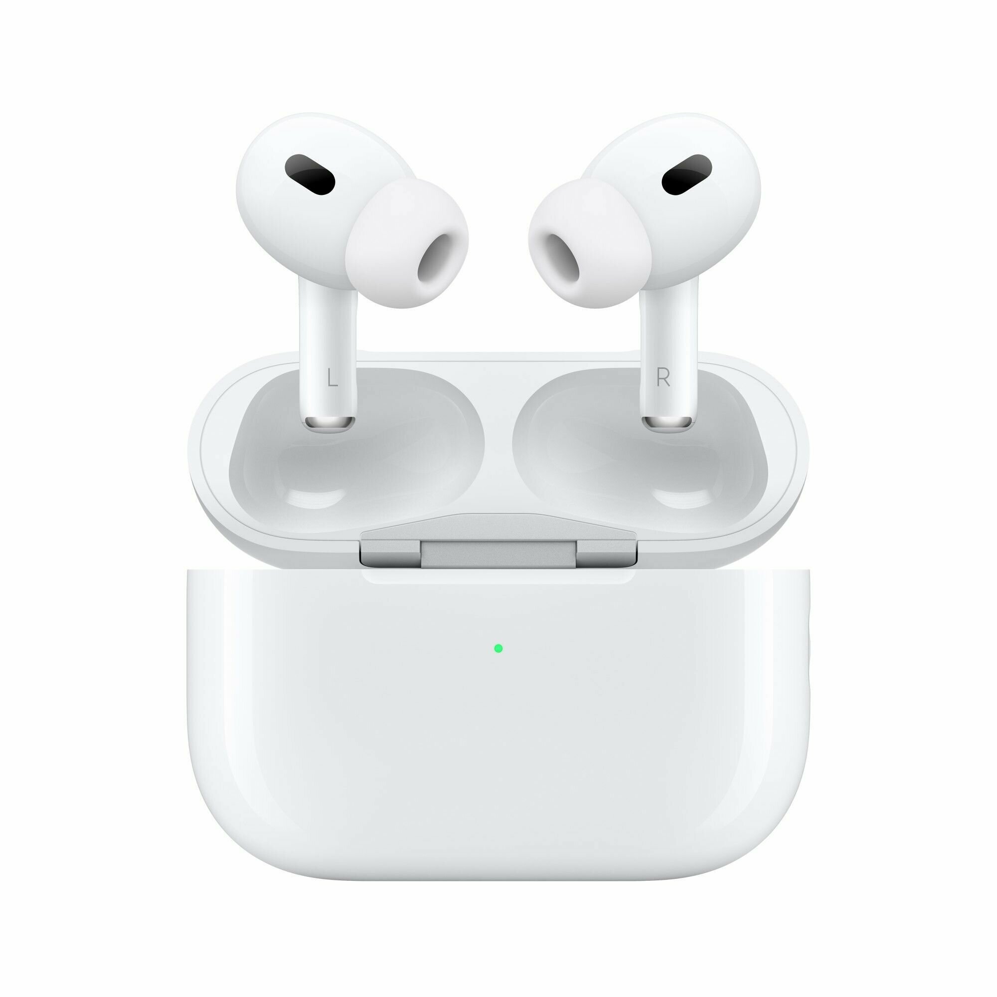 Наушники беспроводные Apple AirPods Pro (2 generation 2022 Lightning) для iPhone в футляре с зарядкой MagSafe Case 2022, активное шумоподавление, Dolby Atmos, защита от пота и воды