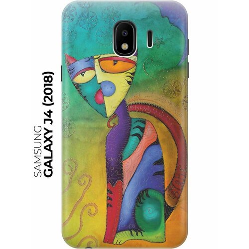 RE: PAЧехол - накладка ArtColor для Samsung Galaxy J4 (2018) с принтом Разноцветный котик