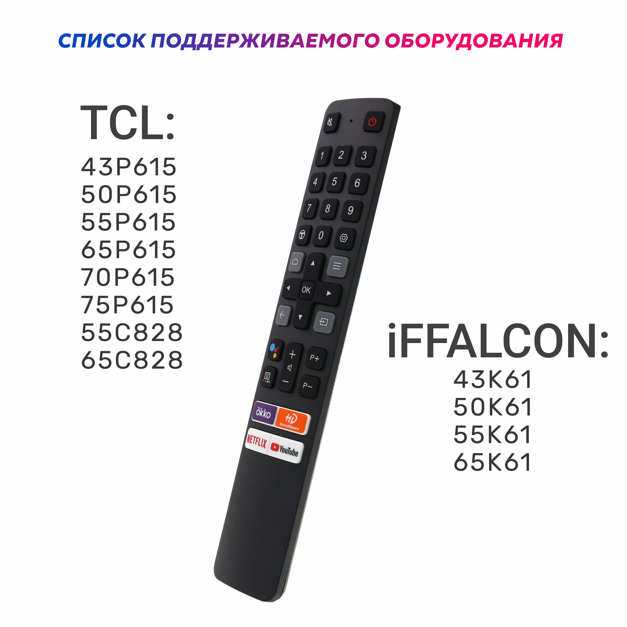 Голосовой пульт Huayu RC901V FMR8 для телевизоров TCL