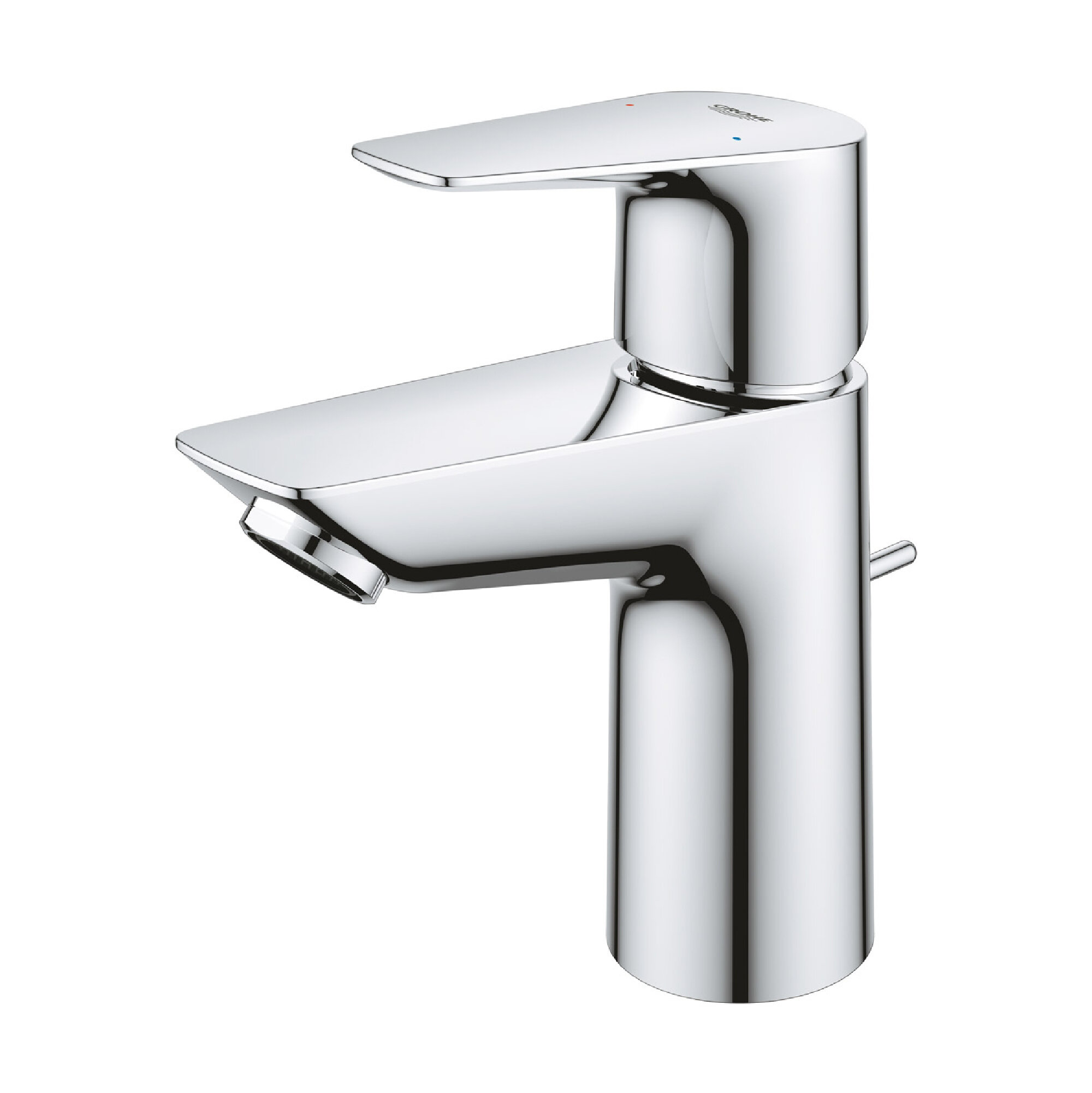 Смеситель для раковины BauEdge Grohe c ограничителем темп-ры, размер S хром