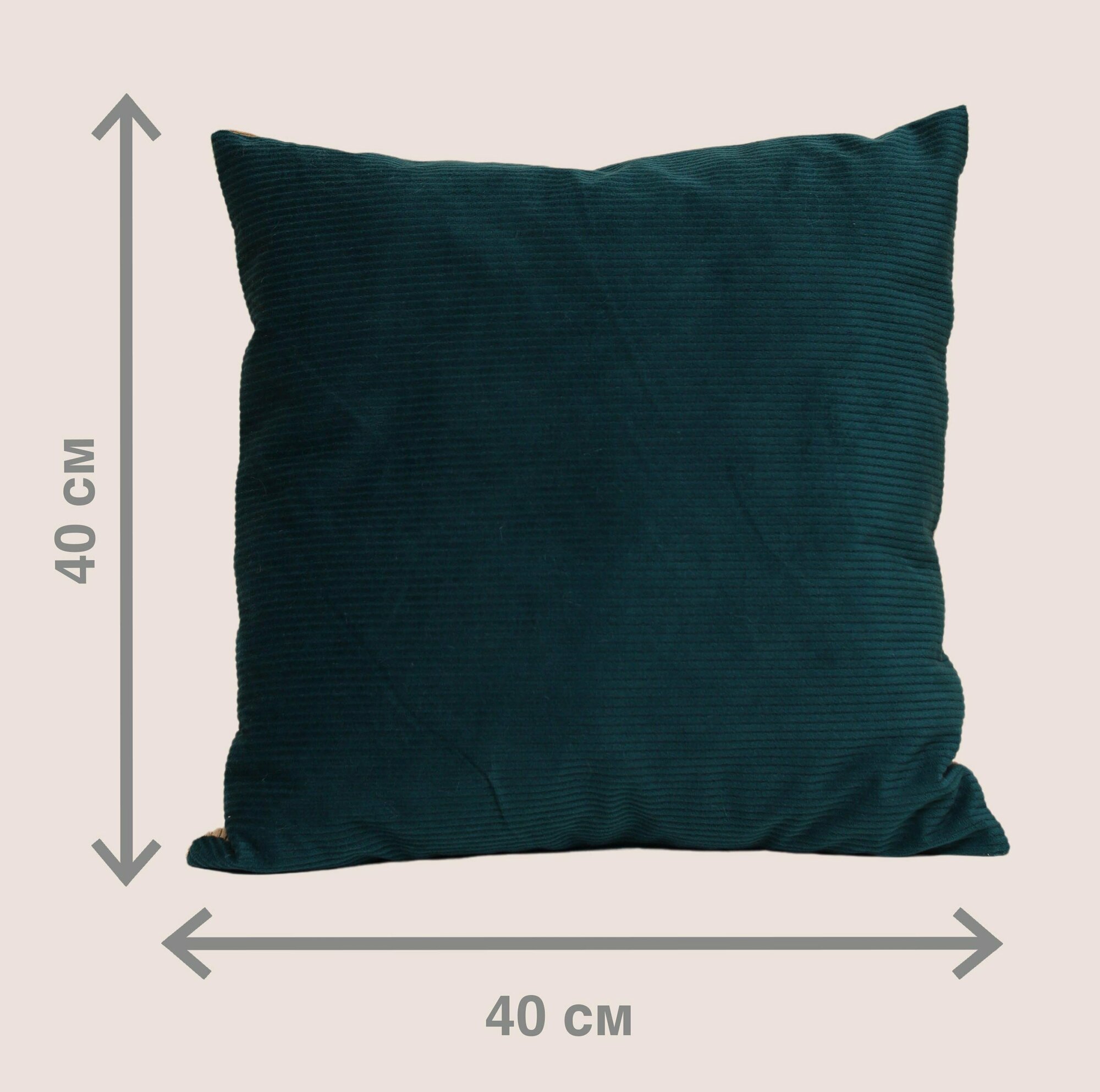 фото Подушка 40х40 см, вельвет в ассортименте