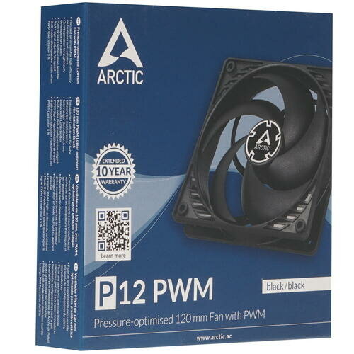 Вентилятор для корпуса Arctic P12 PWM (ACFAN00133A) Black/Transparent - фото №12