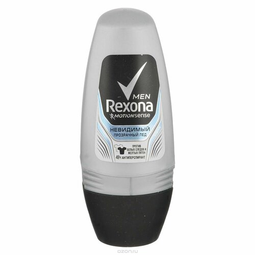 Rexona Дезодорант антиперспирант шариковый for men Невидимый Прозрачный лед, 50 мл антиперспирант шариковый rexona men невидимый прозрачный лед 50 мл