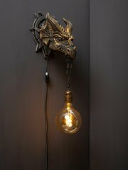 Декоративный светильник "Голова дракона" Бронза