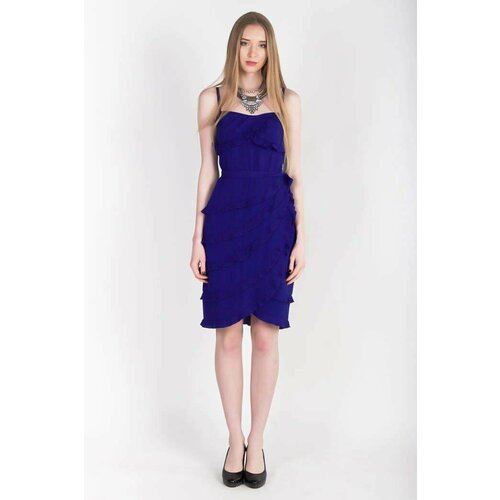 фото Платье moschino cheap and chic, повседневное, прилегающее, миди, подкладка, размер 42, синий