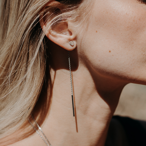 Серьги My Silver, серебро, 925 проба, размер 5 мм, длина 5 см