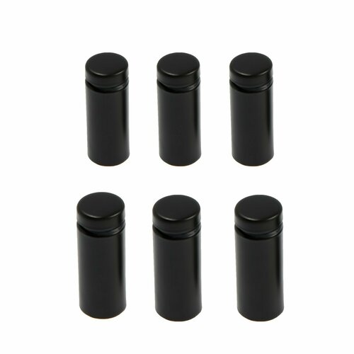 Дистанционный держатель для табличек 16х40 мм цвет черный набор 6 шт 566₽