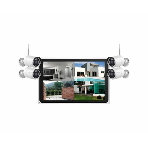 Беспроводной набор видеонаблюдения Kvadro Vision Cloud Monitor-02-4 Lux I33927BE с облачным хранением с 4-мя внешними видеокамерами 2081200₽