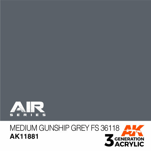 AK11881 Краска акриловая 3Gen Medium Gunship Grey FS 36118