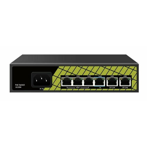 Коммутатор PoE Tantos TSn-4FP6F2 коммутатор poe tsn 4p5g