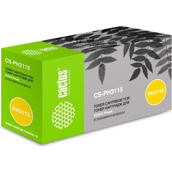 Тонер Картридж Cactus CS-CS-PH3115 109R00725 черный (3000стр.) для Xerox Ph3115/3120/3121/3130/3131/