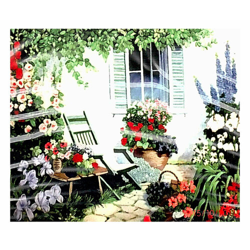 Набор вышивки лентами рисуем лентами Сад под окном, 29*21см
