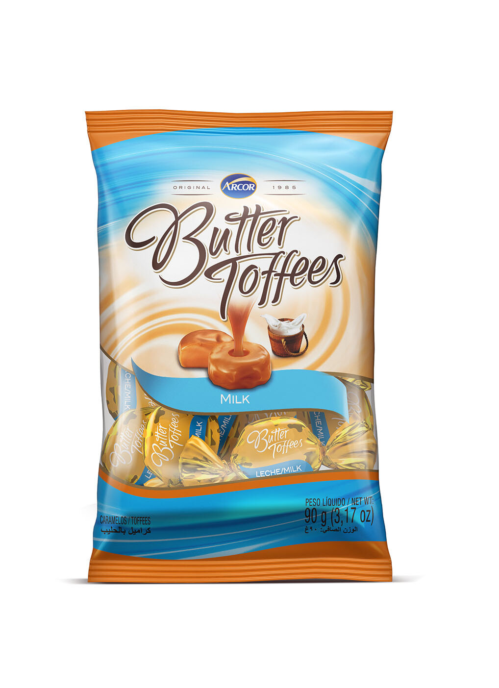 Молочные конфеты BUTTER TOFFEES 90 г. набор 3шт - фотография № 2