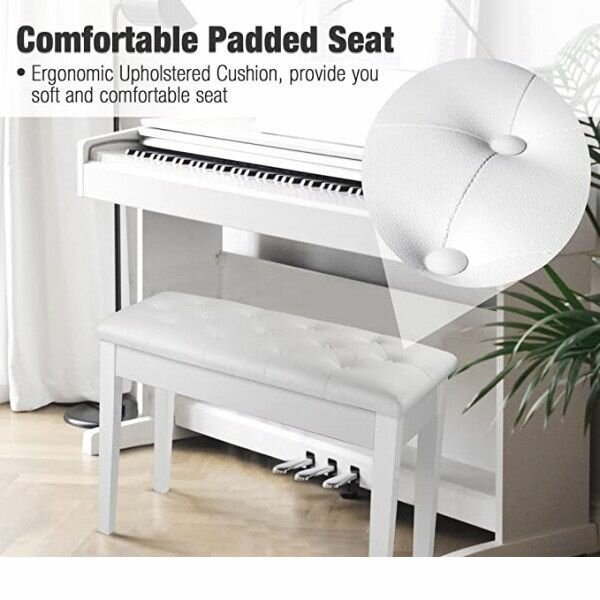 Банкетка для пианино Smiger S90 WHITE — фото 1