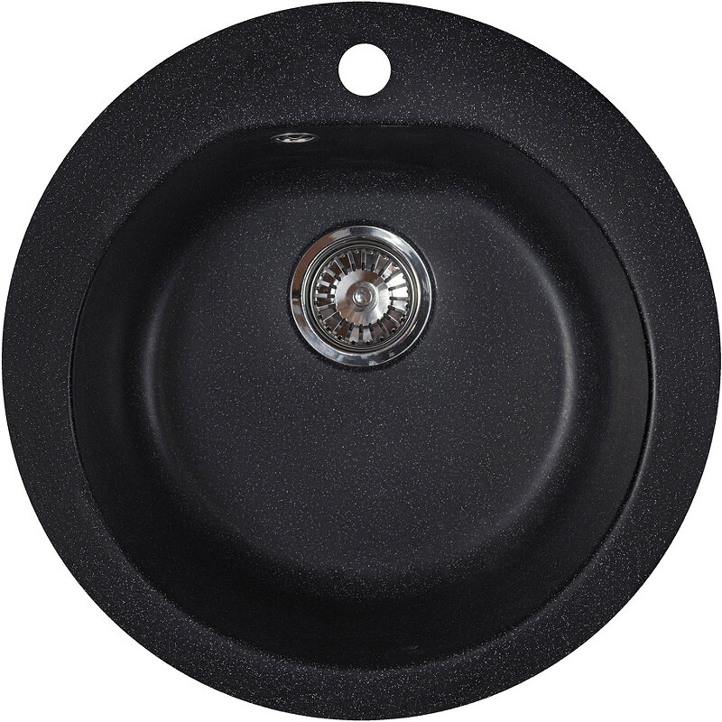 Кухонная мойка круглая 505х190мм Reflexion Core RX1350СL, уголь - фотография № 1