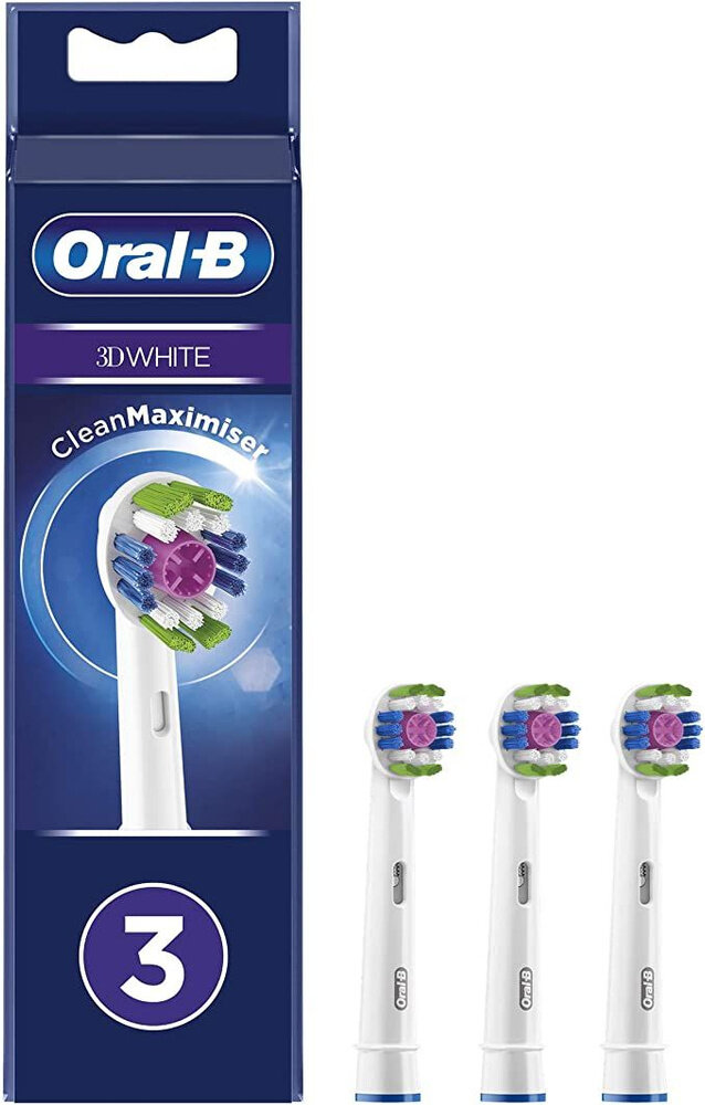 Набор насадок Oral-B 3D White для электрической щетки, белый, 3 шт.