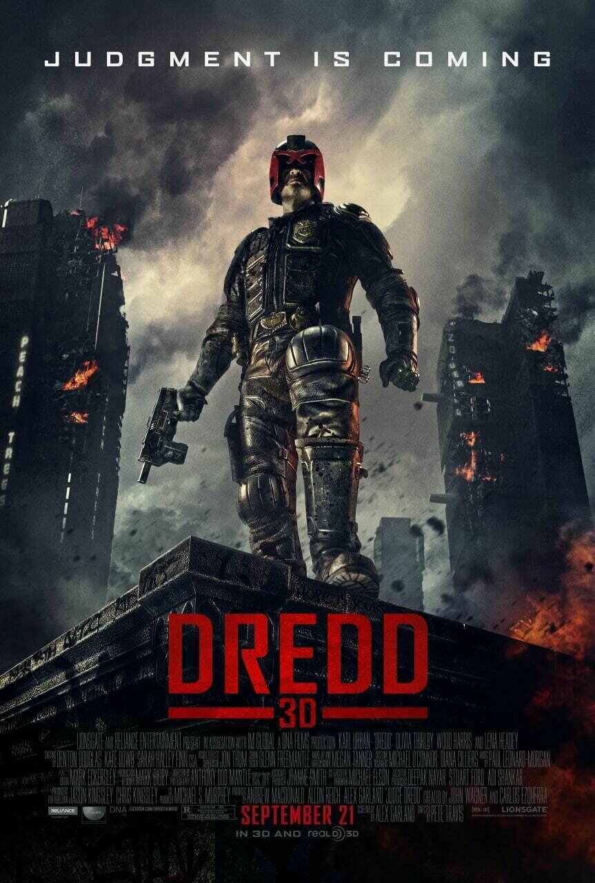 Плакат, постер на бумаге Судья Дредд (Dredd, 2012г). Размер 21 х 30 см