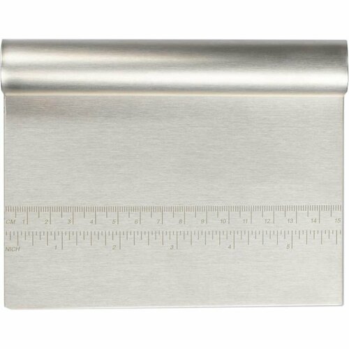 Кондитерский скребок S-Chief металл 15x11.5 см с разметкой 589130